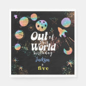 Van deze wereld avontuurlijke kinderverjaardag servet (Voorkant)
