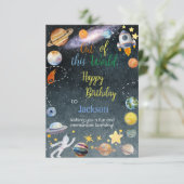 Van deze wereld avontuurlijke verjaardag kaart (Staand voorkant)