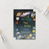 Van deze wereld avontuurlijke verjaardag kaart (Voorkant / Achterkant in situ)