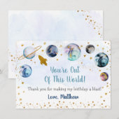 Van deze wereld galaxy Blue Gold bedankt (Voorkant / Achterkant)