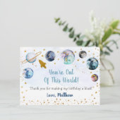 Van deze wereld galaxy Blue Gold bedankt (Staand voorkant)