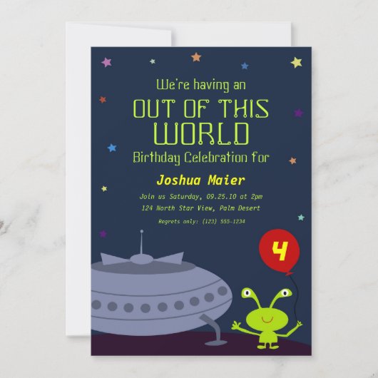 Van deze wereld, uitnodiging van de Dag (Voorkant)