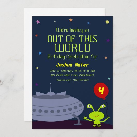 Van deze wereld, uitnodiging van de Dag (Voorkant / Achterkant)