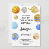 Van deze wereld verjaardagsuitnodigingen kaart (Voorkant)