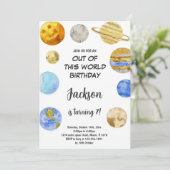 Van deze wereld verjaardagsuitnodigingen kaart (Staand voorkant)