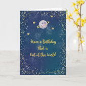 Van deze Werelddag met Planet & Stars Kaart (Gele Bloem)