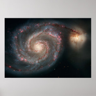 Van deze Whirl-de Whirlpool Galaxy (M51) en C Poster