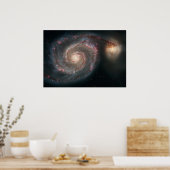 Van deze Whirl-de Whirlpool Galaxy (M51) en C Poster (Keuken)