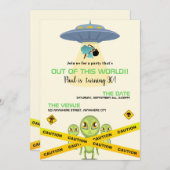 Van deze 'World Adult Alien Birthday'-uitnodiging Kaart (Voorkant / Achterkant)