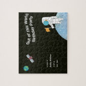 Van deze World Astronaut Birthday Party Invite Legpuzzel (Verticaal)