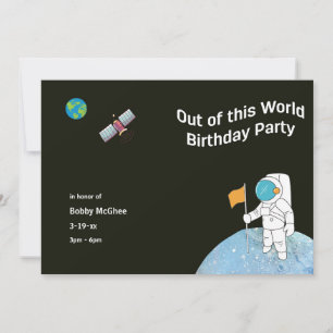 Van deze World Astronaut Birthday Party Kaart