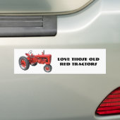 Van die oude rode trekkers houden bumpersticker (Op auto)