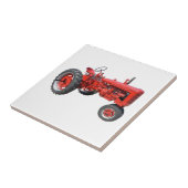 Van die oude rode trekkers houden tegeltje (Zijkant)