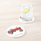 Van die oude rode trekkers houden zandsteen onderzetter (Zijkant)