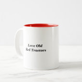 Van die oude tractoren houden tweekleurige koffiemok (Voorkant links)