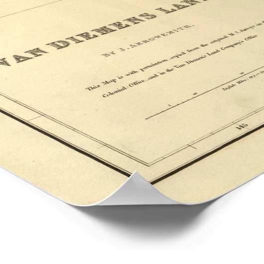 Van Diemens Land Poster (Hoek)