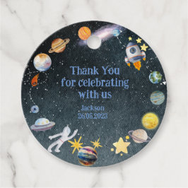 Van dit ruimteavontuur ter wereld bedankt bedankjes labels