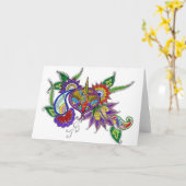 Van Diya (lamp) het wenskaart Kaart (Gele Bloem)