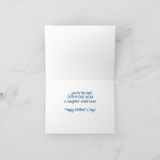 Van Dochter Moederdag Best Doggone Moeder Kaart (Binnen)