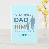Van dochter Vaderdag kaart Psalm 28:7 (Gele Bloem)