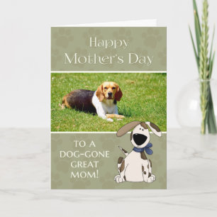 Van Dog op Moederdag aangepaste foto Kaart