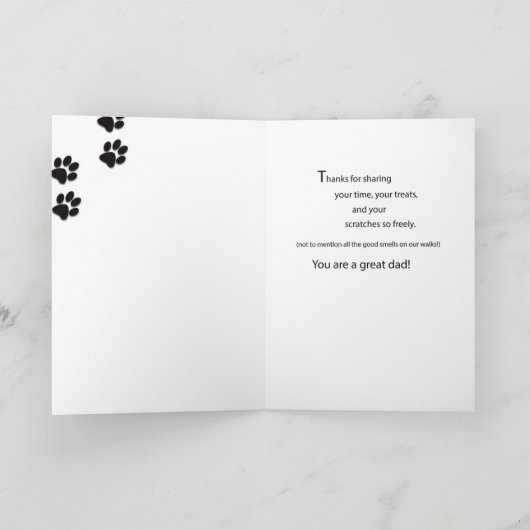 Van Dog Vaderdag Krant Humor Kaart (Binnen)