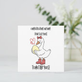 Van domme gans naar moeder de gans kaart (Staand voorkant)