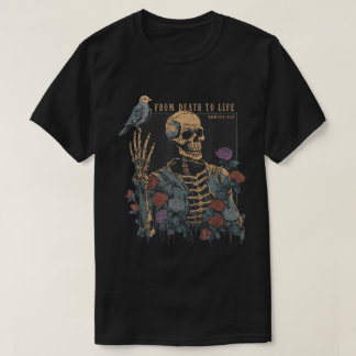 Van Dood Tot Leven Bijbel Skelet Kunst T-shirt