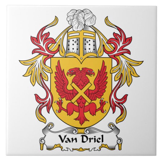 Van Driel Family Crest Tegeltje (Voorkant)