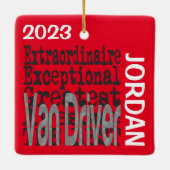Van Driver Buitengewoon CUSTOM Keramisch Ornament (Achterkant)