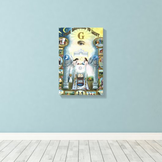 Van duisternis tot licht canvas afdruk (Insitu (Houten vloer))