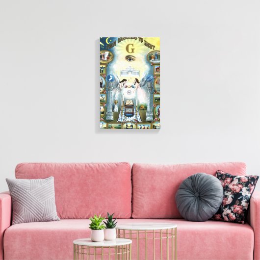 Van duisternis tot licht canvas afdruk (Insitu (Woonkamer))