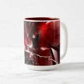 Van duisternis tot licht tweekleurige koffiemok (Voorkant rechts)