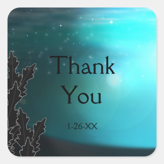 Van Dusk tot Dawn Blue Party Favor Stickers (Voorkant)