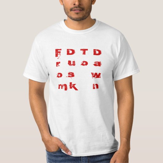 Van Dusk tot Dawn Eye Chart Mannen T-Shirt (Voorkant)
