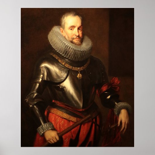 Van Dyck - Ambrogio Spinola Toont Hofschilder Poster (Voorkant)