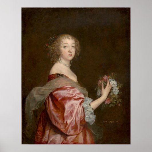 Van Dyck - Catherine Howard Lady D'Aubigny Poster (Voorkant)