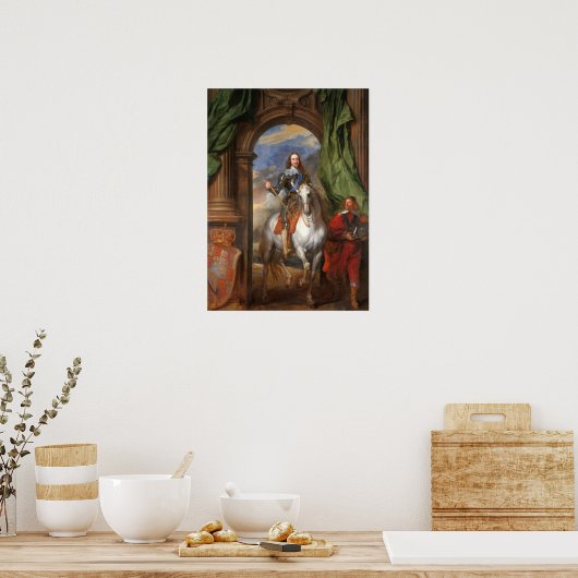 Van Dyck - Charles I with M. de St. Antoine Poster (Keuken)