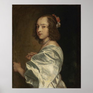 Van Dyck - Cirkelportret van Margaret Lemon Poster