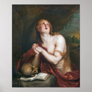 Van Dyck - de Penitent Magdalen Poster