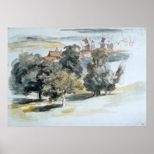 Van Dyck - Een Engels landschap Poster (Voorkant)