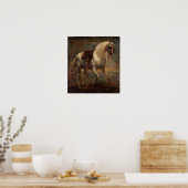 Van Dyck - Een grijze paard Poster (Keuken)