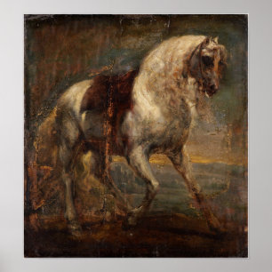 Van Dyck - Een grijze paard Poster