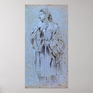 Van Dyck - een jonge colyte met een staf Poster