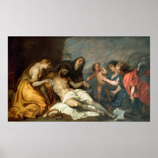Van Dyck - Lamentatie over de dode Christus Poster (Voorkant)