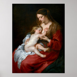 Van Dyck - Maagd en Kind Poster