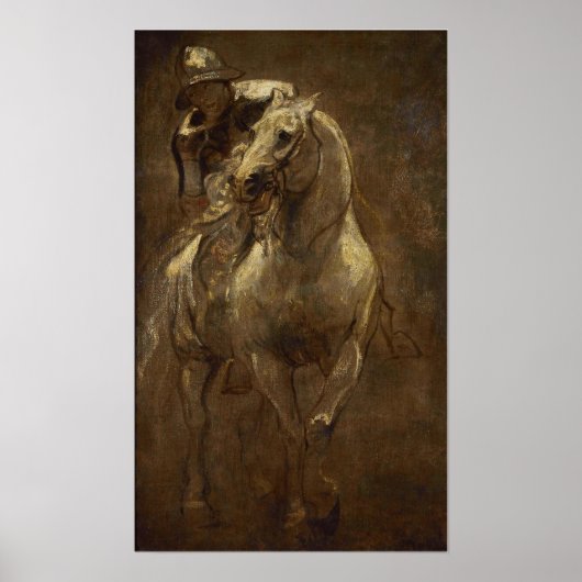 Van Dyck - Man op Horseback Poster (Voorkant)