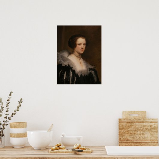 Van Dyck - portret van Anna Wake Poster (Keuken)