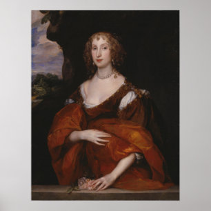 Van Dyck - Portret van Mary Hill Lady Killigroeide Poster