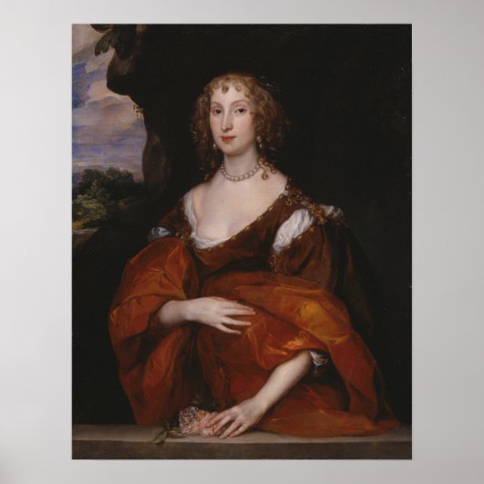 Van Dyck - Portret van Mary Hill Lady Killigroeide Poster (Voorkant)